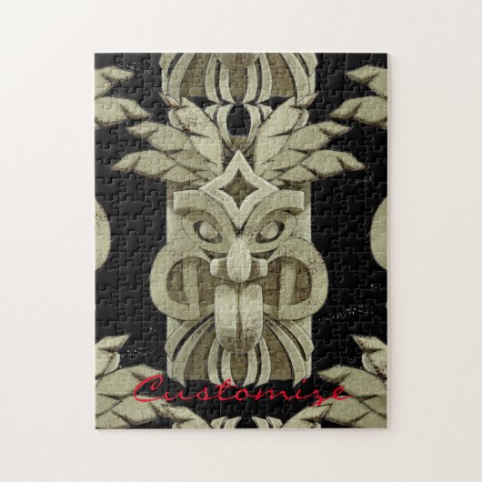 Carved Tiki Sculpture Thunder Legpuzzel (Verticaal)