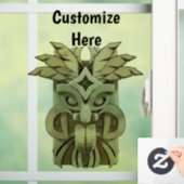 Carved Tiki Sculpture Thunder Raamsticker (Huis)