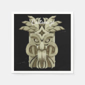 Carved Tiki Sculpture Thunder Servet (Voorkant)