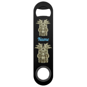 Carved Tiki Sculpture Thunder Speed Flessenopener