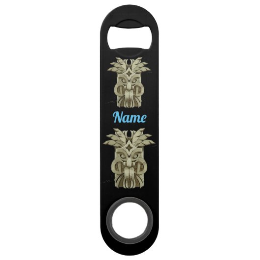 Carved Tiki Sculpture Thunder Speed Flessenopener (Voorkant)
