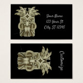 Carved Tiki Sculpture Thunder Visitekaartje (Voorkant /achterkant)