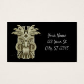 Carved Tiki Sculpture Thunder Visitekaartje (Voorkant)