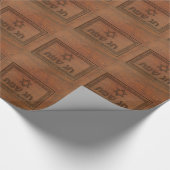 Carved Wood Chag Sameach Cadeaupapier (Hoek)