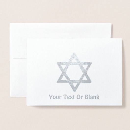 Carved Wood Chag Sameach Folie Kaarten (Voorkant met envelop)