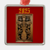 Carved Wood Cross Ornament (Voorkant)