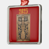 Carved Wood Cross Ornament (Links)