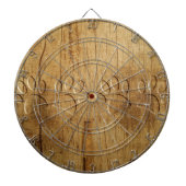 Carved Wood Dog Paw Print Dartbord (Voorkant)