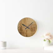 Carved Wood Dog Paw Print Ronde Klok (Huis)