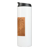 Carved Wood Foliage Faux Print Thermosbeker (Geroteerd rechts)