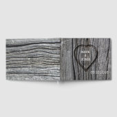 Carved Wood Heart Rustic Wedding Gastenboek (Volledig)