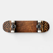 Carved Wood Patroon Skateboard (Horizontaal)