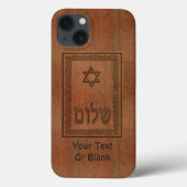 Carved Wood Shalom Case-Mate iPhone Case (Achterkant)