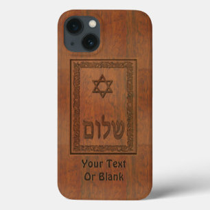 Carved Wood Shalom Case-Mate iPhone Case