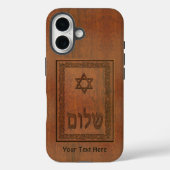 Carved Wood Shalom Case-Mate iPhone Case (Achterkant)