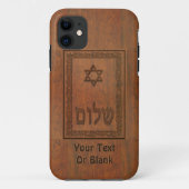 Carved Wood Shalom Case-Mate iPhone Case (Achterkant)