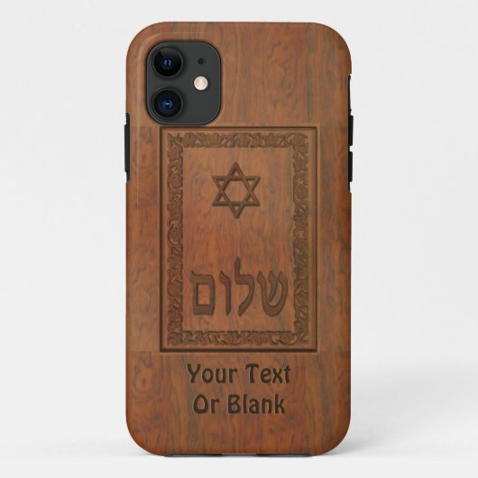 Carved Wood Shalom Case-Mate iPhone Case (Achterkant)