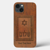 Carved Wood Shalom Case-Mate iPhone Case (Achterkant)