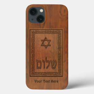 Carved Wood Shalom Case-Mate iPhone Case