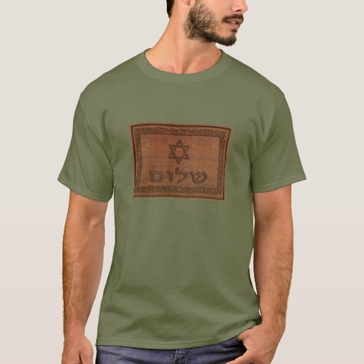 Carved Wood Shalom T-shirt (Voorkant)