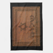 Carved Wood Shalom Theedoek (Verticaal)