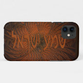 Carved Wood Shema Yisrael Case-Mate iPhone Case (Achterkant (horizontaal))