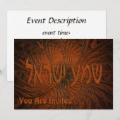 Carved Wood Shema Yisrael Kaart (Voorkant / Achterkant)