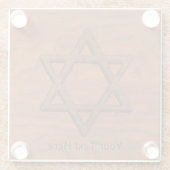 Carved Wood Star van David Glazen Onderzetter (Achterkant)