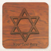 Carved Wood Star van David Kartonnen Onderzetters (Voorkant)