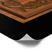 Carved Wood Star van David Poster (Hoek)