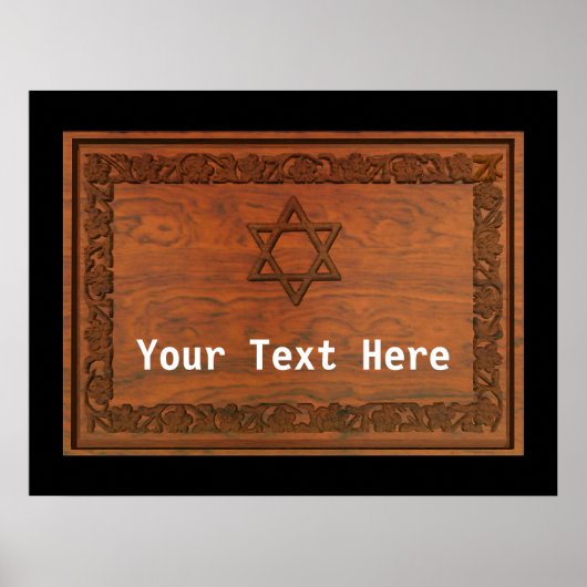 Carved Wood Star van David Poster (Voorkant)
