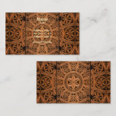 Carved Wood Symmetry Visitekaartje (Voorkant / Achterkant)