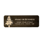 Carved Wood Tree Return Label (Voorkant)