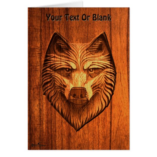 Carved Wood Wolf (Voorkant)