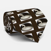 Carved Wooden Swan Stropdas (Opgerold)
