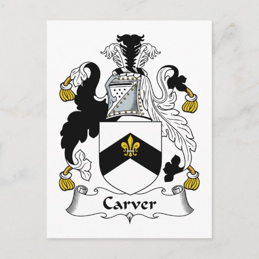 Carver Family Crest Briefkaart (Voorkant)