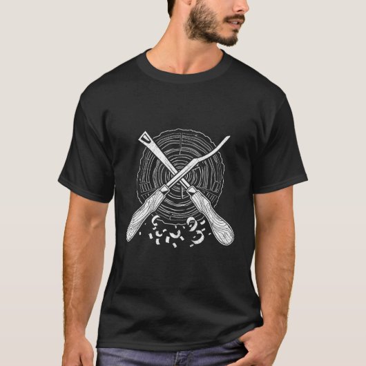 Carver Tools houtsnijwerk en hout Wittling T-shirt (Voorkant)