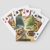 Carving Door Tijd Monogram kinder Oude Maid Spel Pokerkaarten (Achterkant)