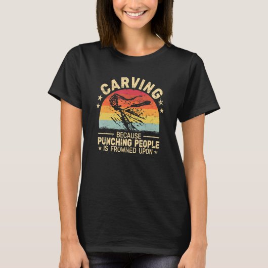 Carving omdat het hout van de houtbewerker wordt d t-shirt (Voorkant)