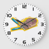 Carving Roast Beef with Fork and Knife Grote Klok (Voorkant)