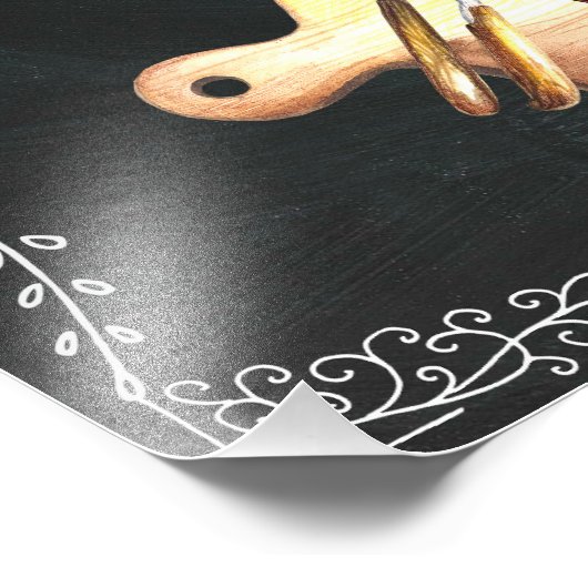 Carving Station Chalkboard Foto Afdruk (Hoek)