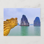 Carving van Dragon, op boog van boot, met Briefkaart (Voorkant)