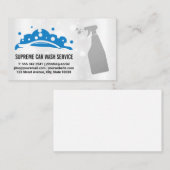 Carwash Bubbles Logo | Spuitfles Visitekaartje (Voorkant / Achterkant)