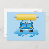 Carwash cartoon briefkaart (Voorkant / Achterkant)
