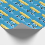 Carwash cartoon cadeaupapier (Hoek)