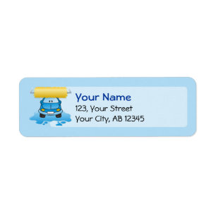 Carwash cartoon etiket