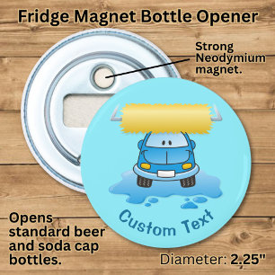 Carwash cartoon flesopener button flesopener
