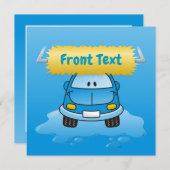 Carwash Cartoon Kaart (Voorkant / Achterkant)