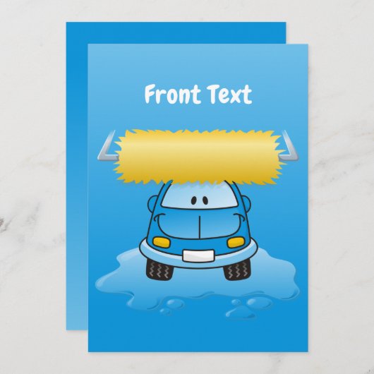 Carwash Cartoon Kaart (Voorkant / Achterkant)