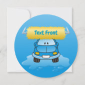 Carwash Cartoon Kaart (Voorkant)